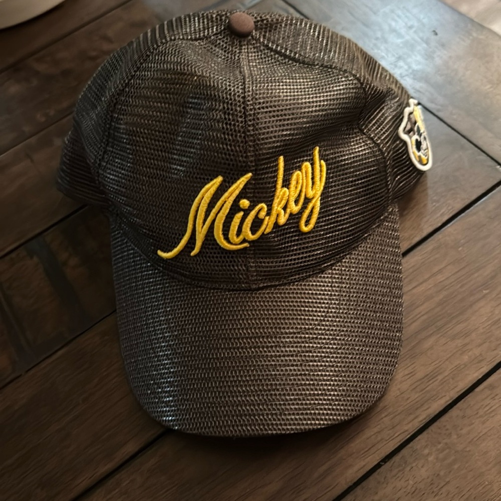 Brown mesh Disneyland Mickey baseball cap